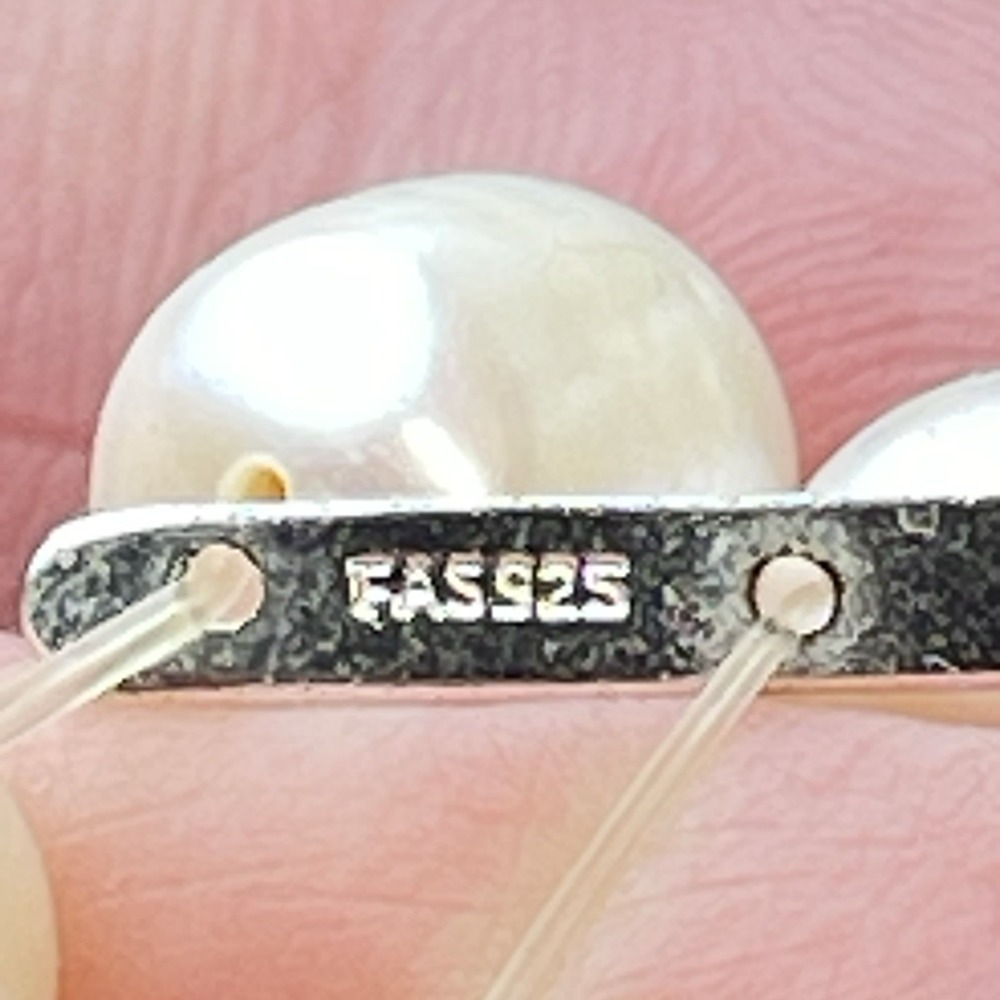 3 Strand Freshwater Cultured Pearl Stretch Bracelet 925 Sterling Silver Spacers - Picture 6 of 6